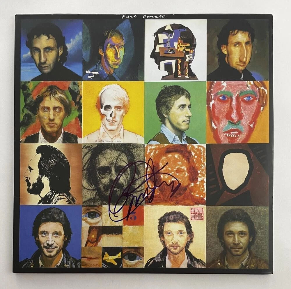 Roger Daltrey The Who Signed Autograph Album Record Vinyl Face Dances Proof BAS