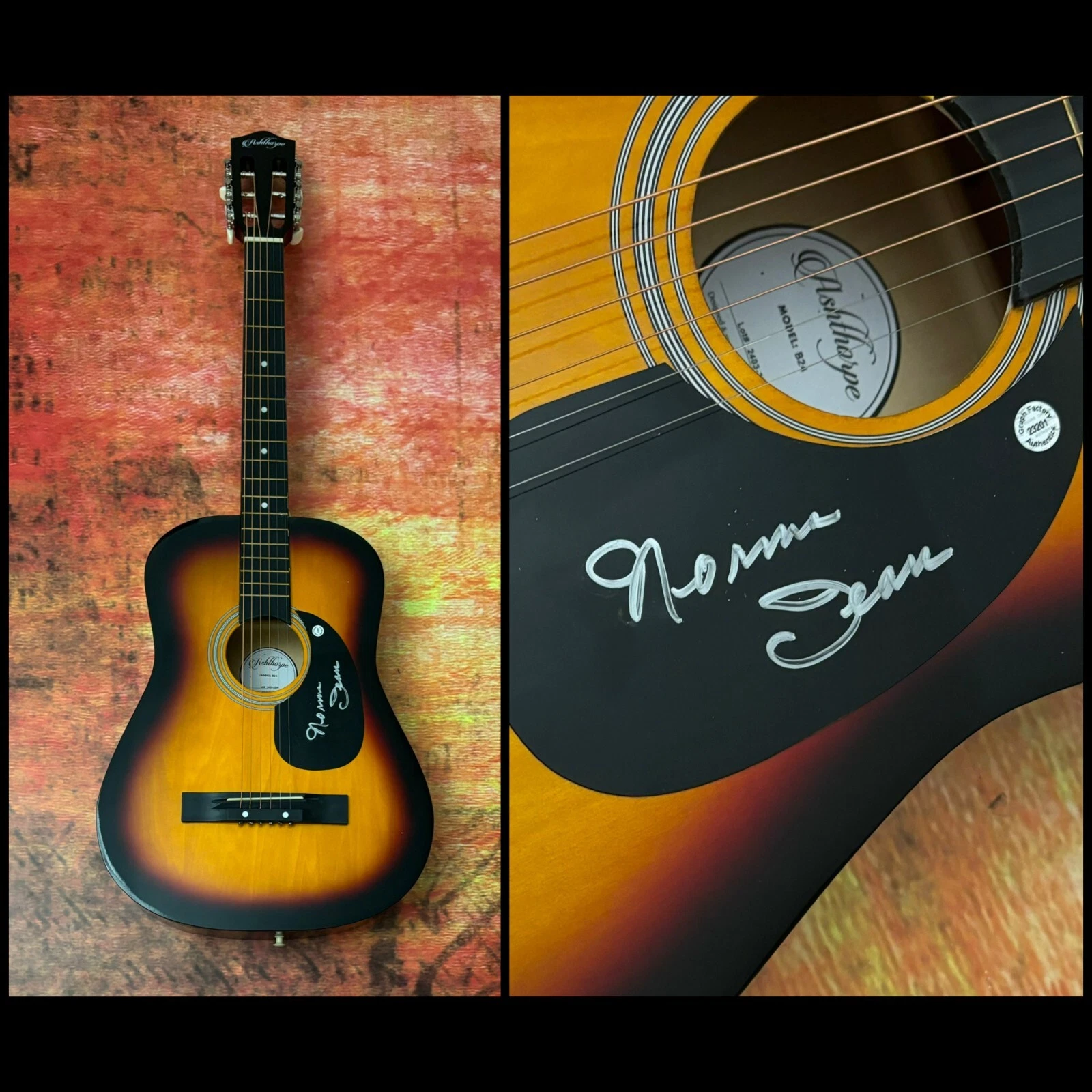 GFA Let's Go All the Way Star  * NORMA JEAN *  Signed Acoustic Guitar COA