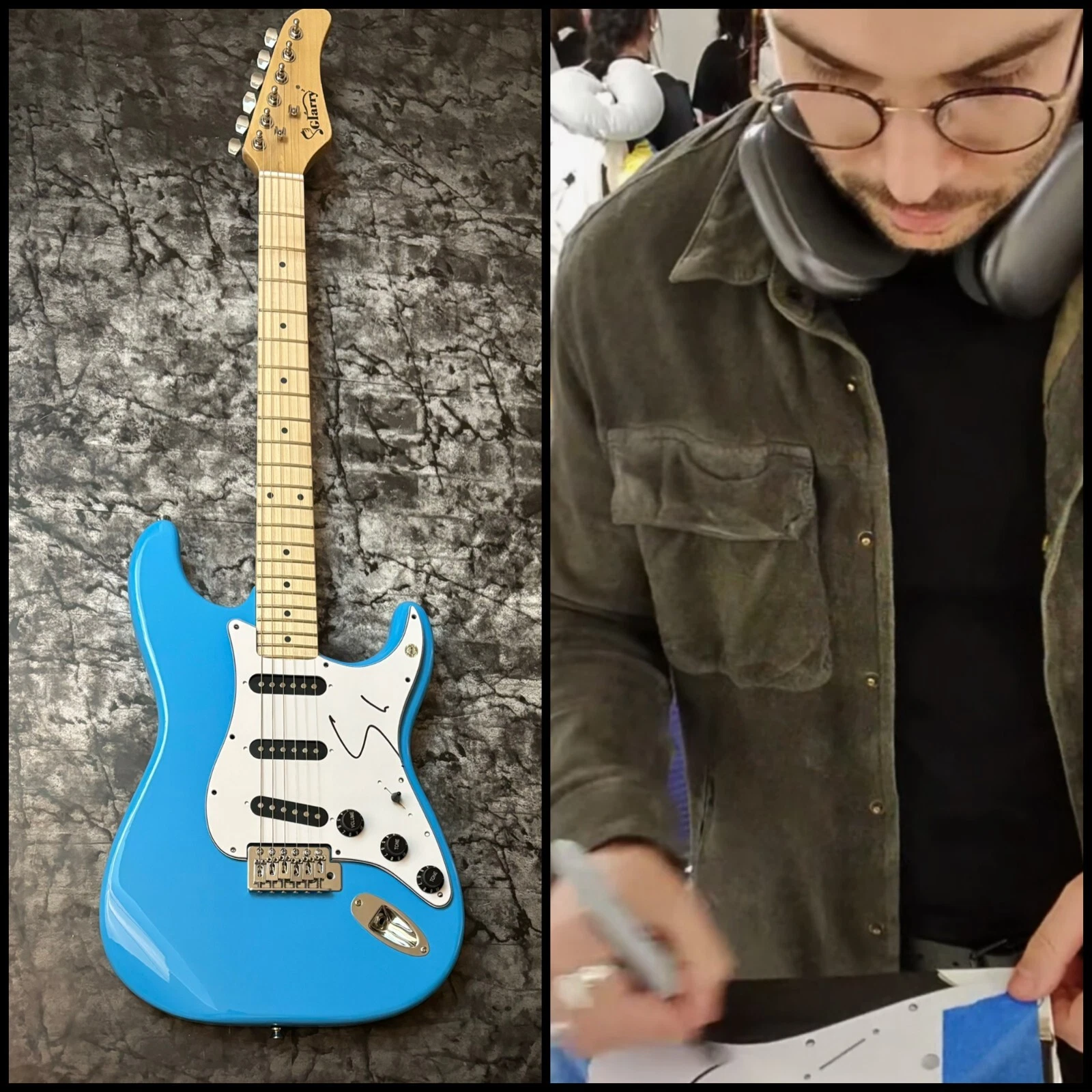 GFA  EDM DJ Strangers Star  * SEVEN LIONS *  Signed Electric Guitar  PROOF COA