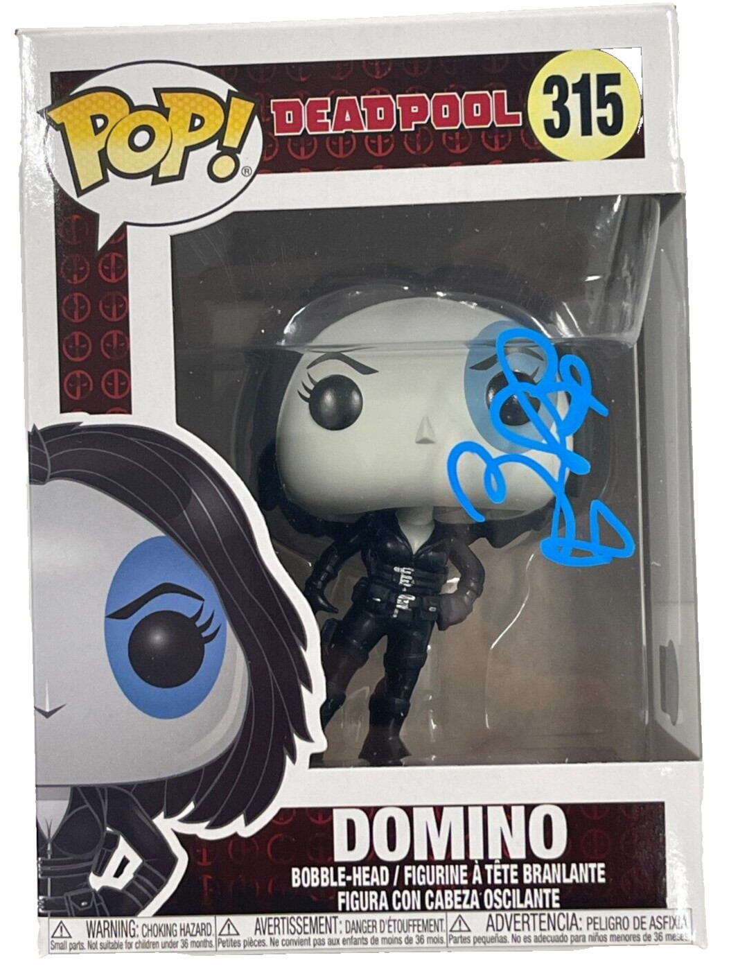 ZAZIE BEETZ SIGNED DOMINO FUNKO 315 DEADPOOL AUTHENTIC AUTOGRAPH BECKETT COLLECTIBLE MEMORABILIA