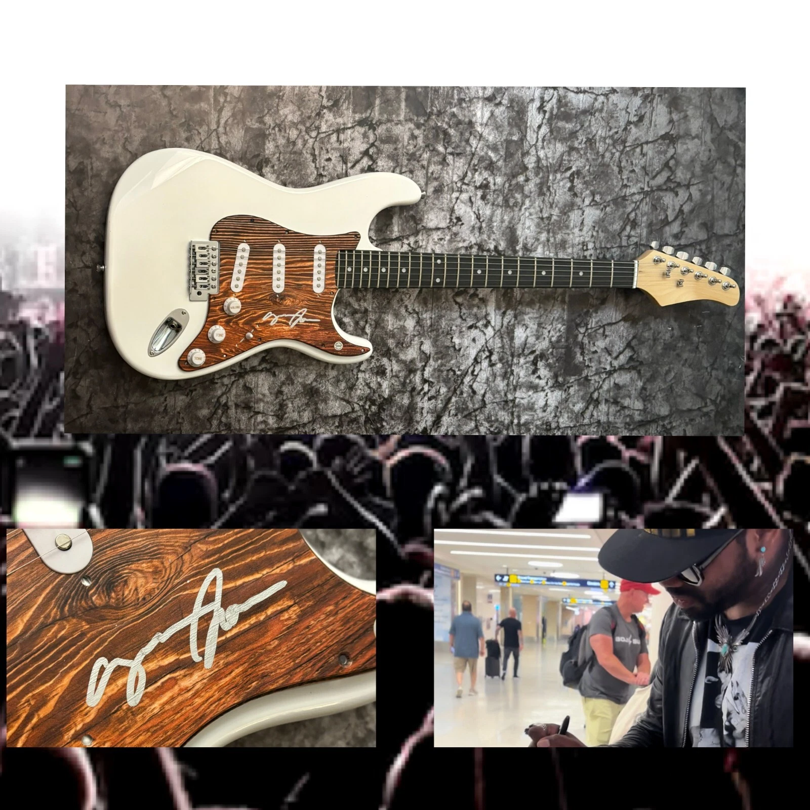 GFA Child of the State Star  * AYRON JONES *  Signed Electric Guitar PROOF COA