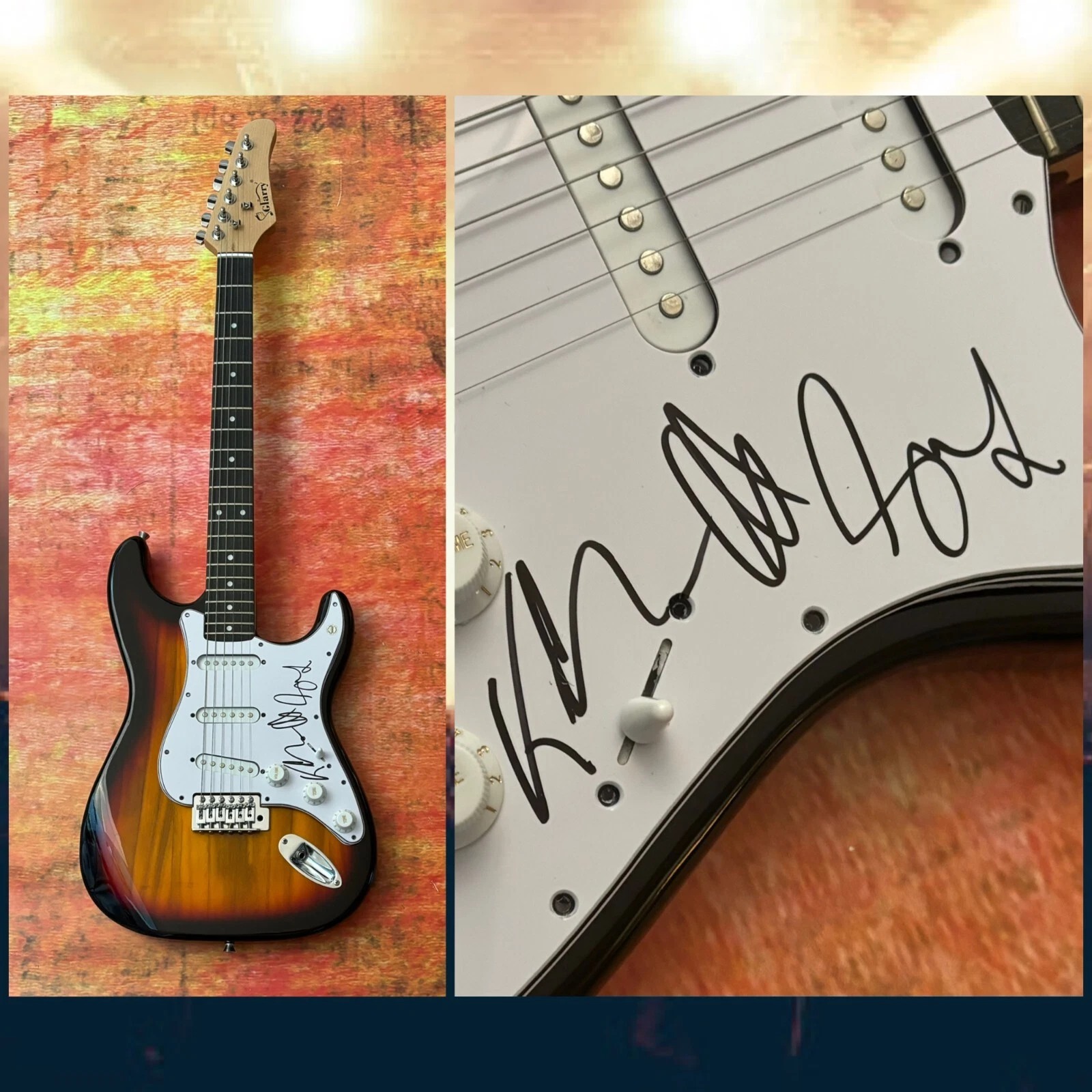 GFA Alex Trimble x3 Band  * TWO DOOR CINEMA CLUB *  Signed Electric Guitar COA