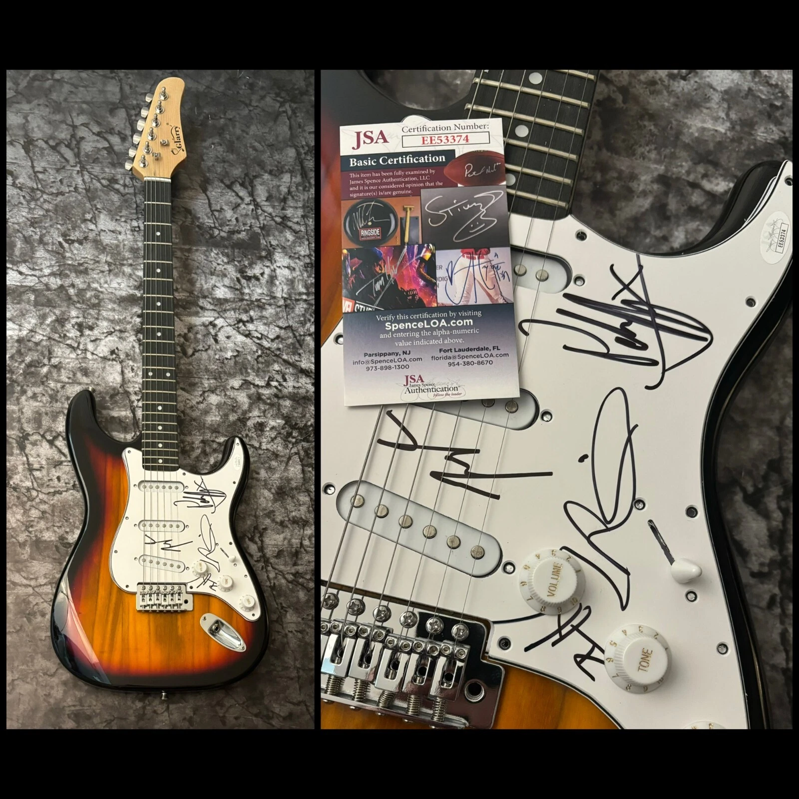 JSA  Steve Kilby x3 Band  * THE CHURCH *  Signed Electric Guitar  COA