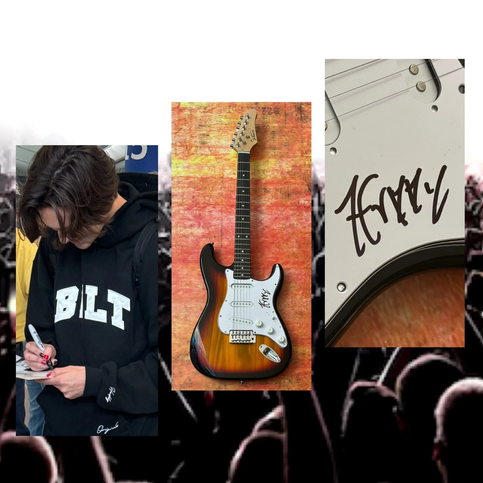 GFA Teenage Heartbreak Star  * HUDDY *  Signed Electric Guitar PROOF COA