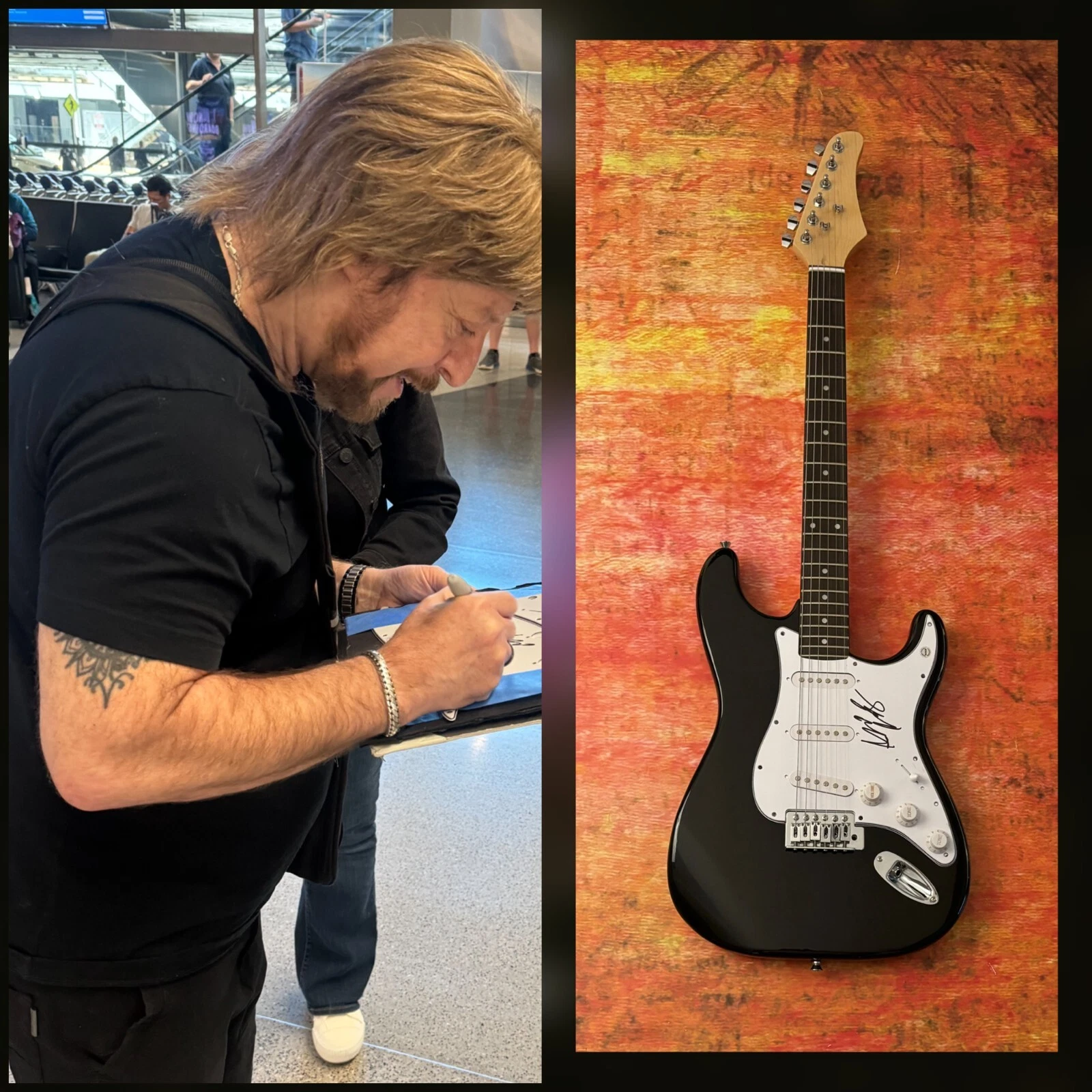 GFA  Fantasy Rock Legend  * ALDO NOVA *  Signed Rare Electric Guitar  PROOF COA