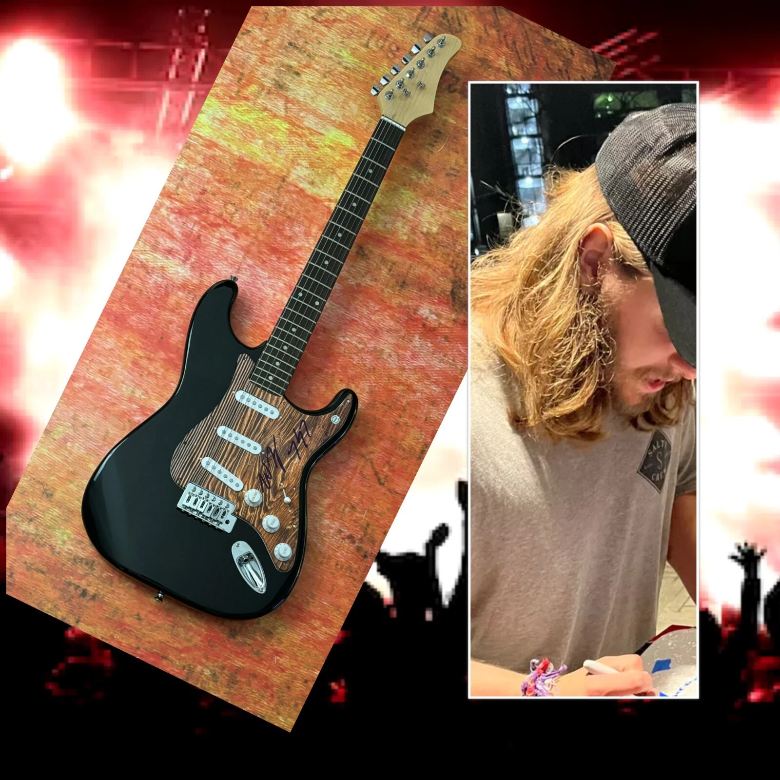 GFA 717 Tapes Ride the Lighting  * WARREN ZEIDERS *  Signed Electric Guitar COA