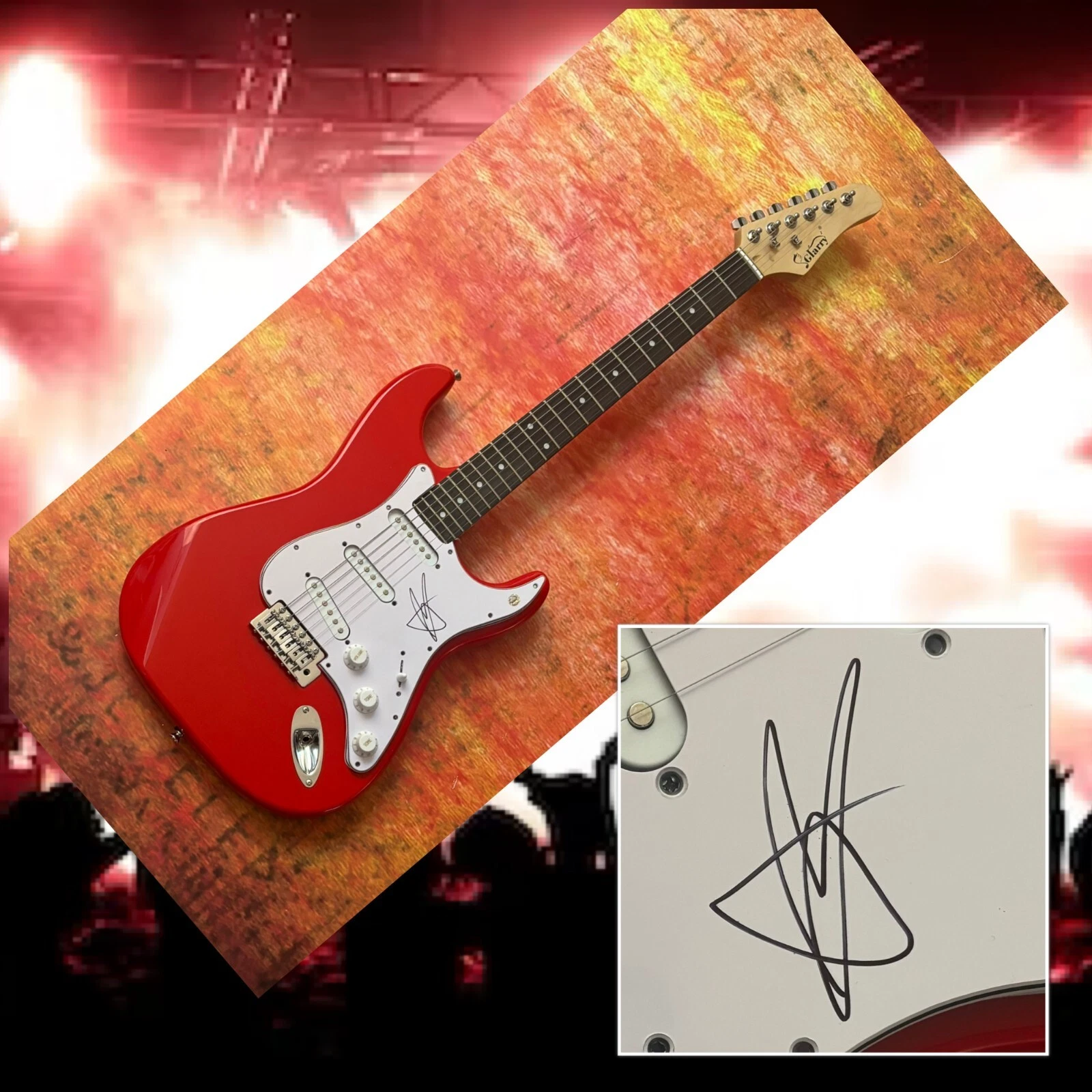 GFA Blue October Band  * JUSTIN FURSTENFELD *  Signed Rare Electric Guitar  COA