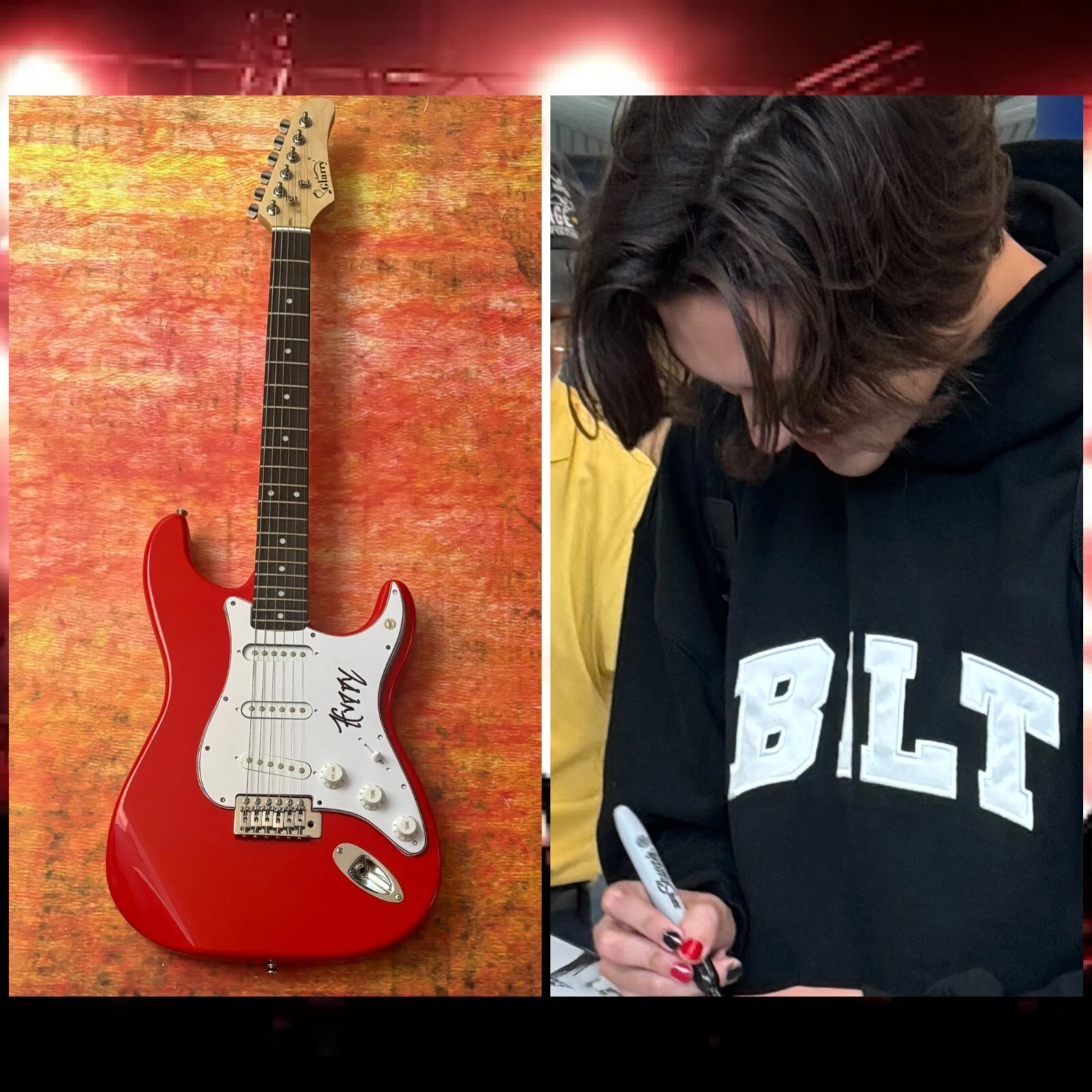 GFA Teenage Heartbreak Star  * HUDDY *  Signed Electric Guitar PROOF COA