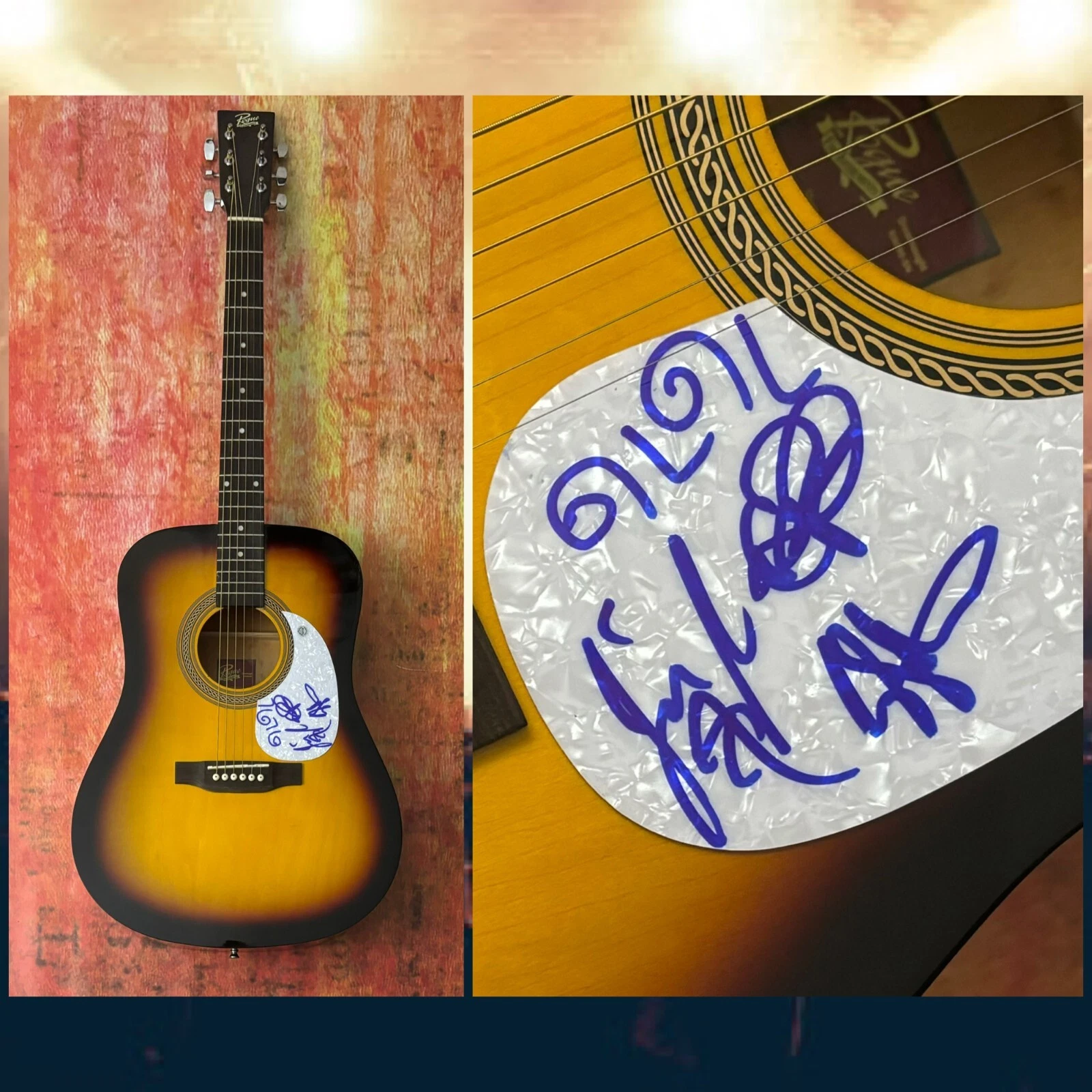 GFA Ed Robertson x4 Band  * BARENAKED LADIES *  Signed FS Acoustic Guitar COA