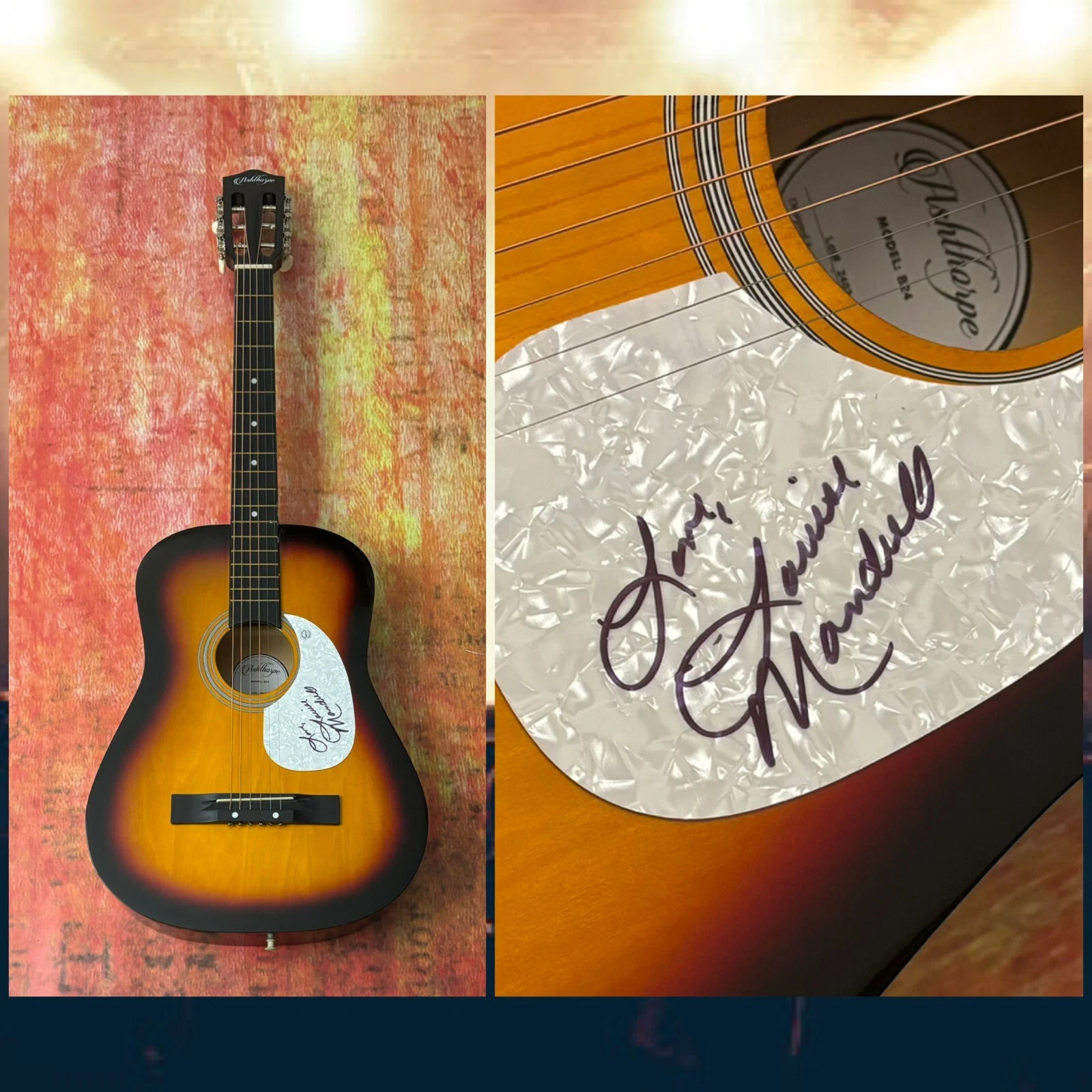 GFA Maybe My Baby Country  * LOUISE MANDRELL *  Signed Acoustic Guitar L5 COA