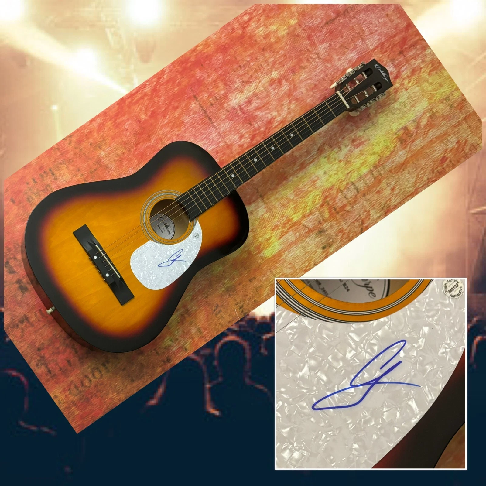 GFA Backstreet Boys Long Road * AJ McLEAN * Signed Acoustic Guitar A5 COA