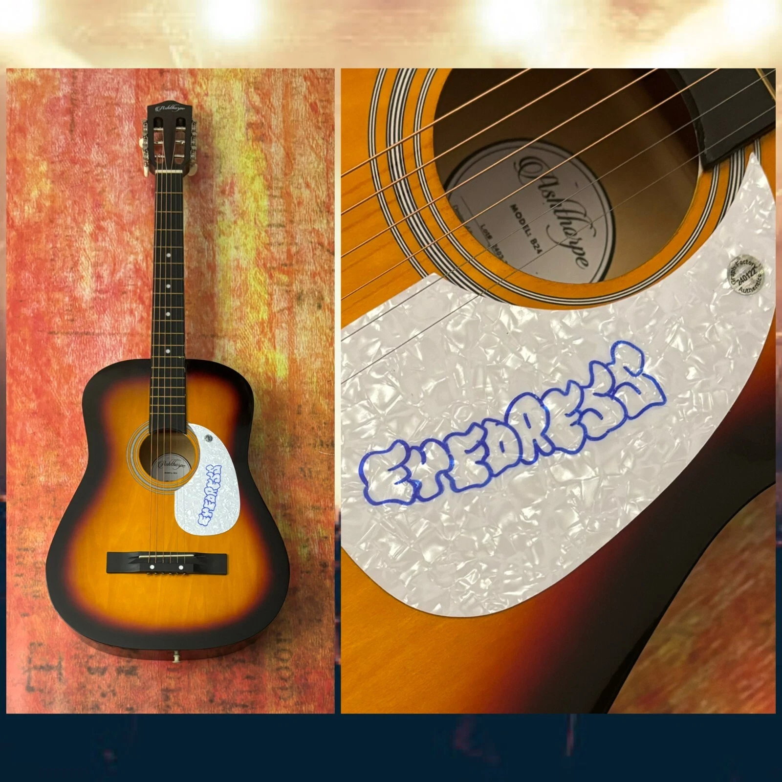 GFA Idris Vicuna Something About You  * EYEDRESS *  Signed Acoustic Guitar COA