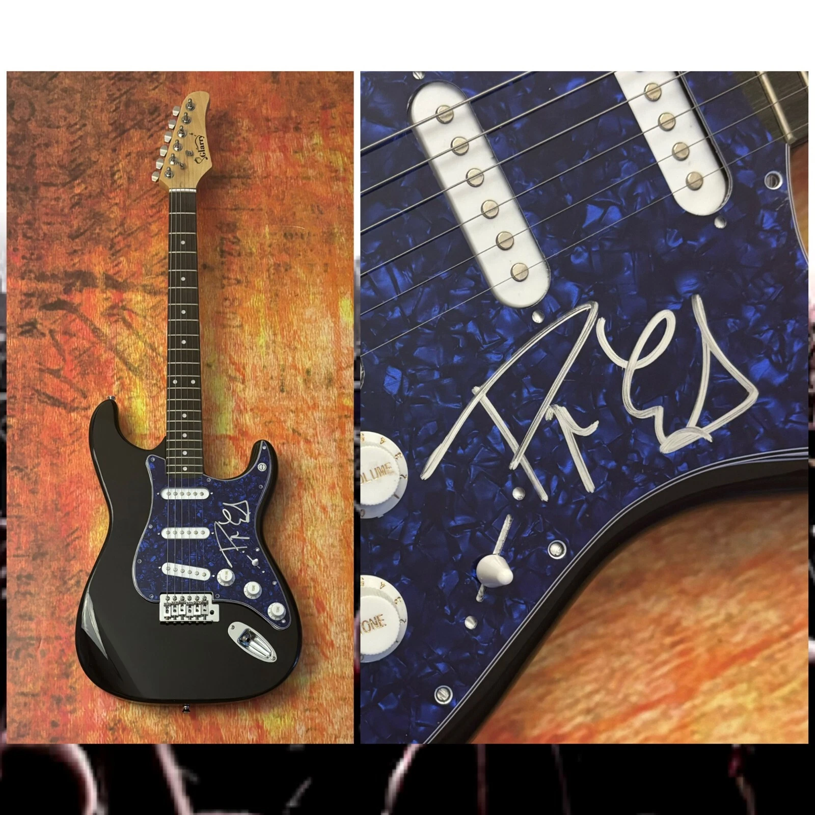 GFA  Foghat Drummer Band  * ROGER EARL *  Signed Electric Guitar COA