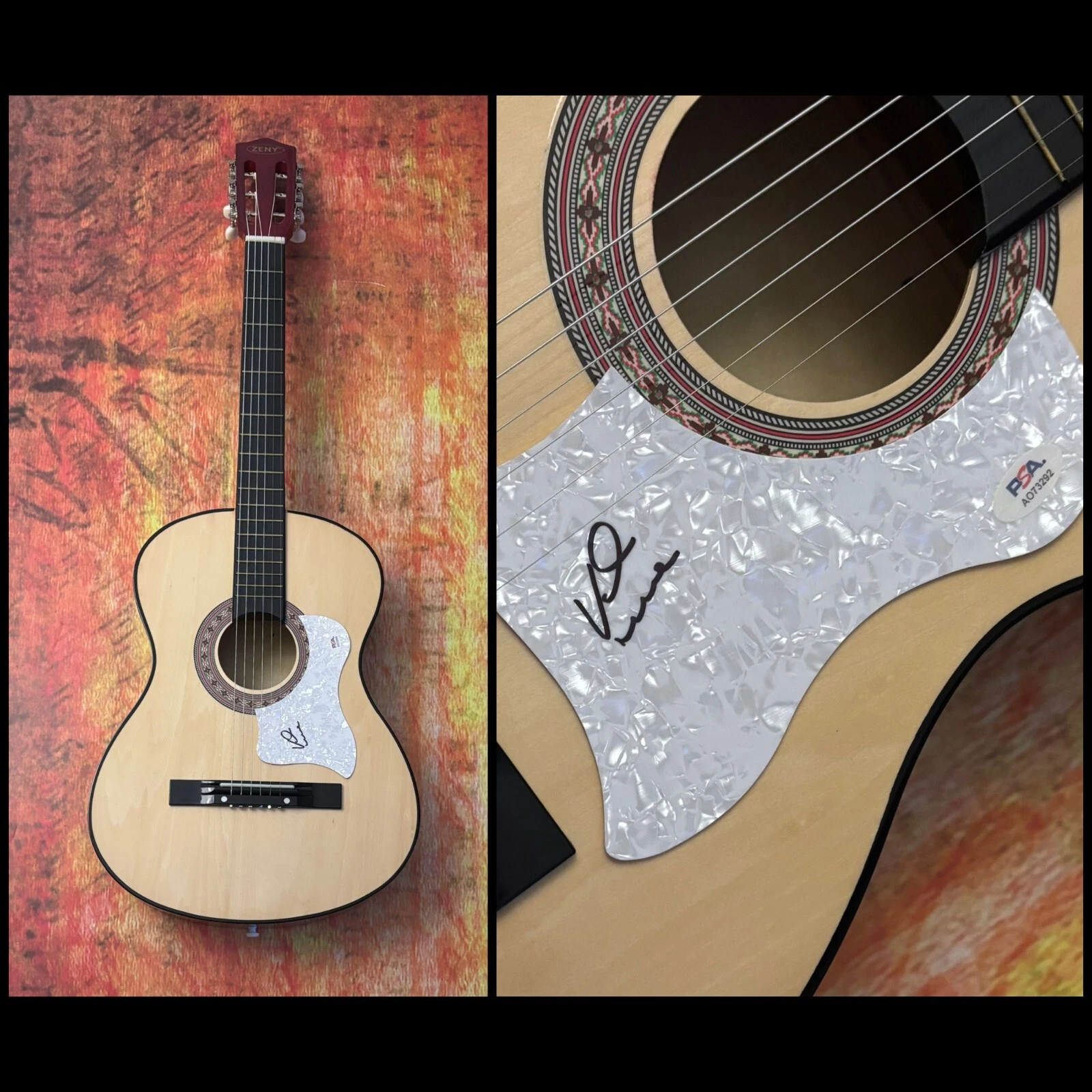 PSA Earth, Wind and Fire Star  * VERDINE WHITE *  Signed Acoustic Guitar COA