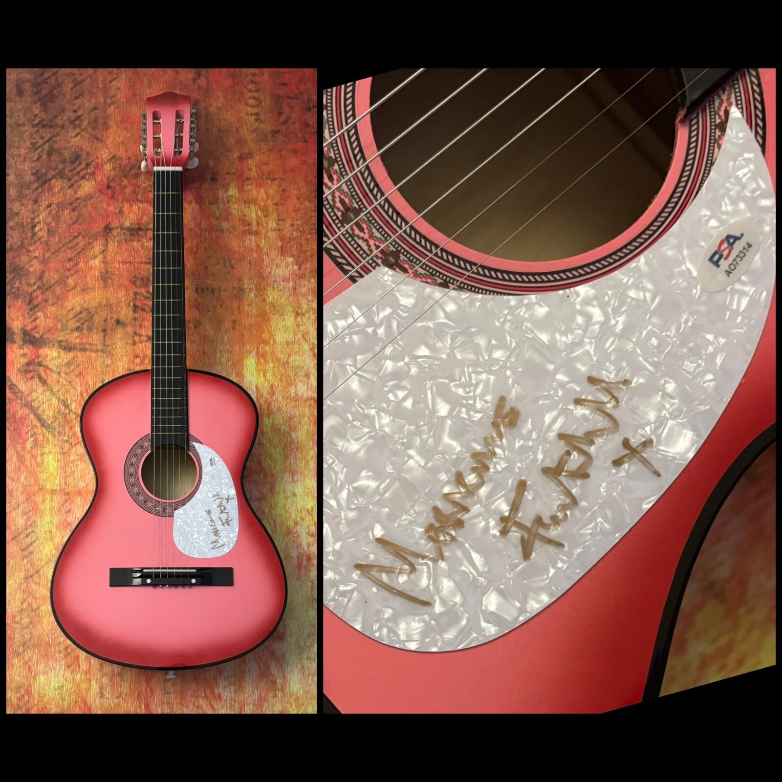 PSA As Tears Go By Star  * MARIANNE FAITHFUL *  Signed Acoustic Guitar COA