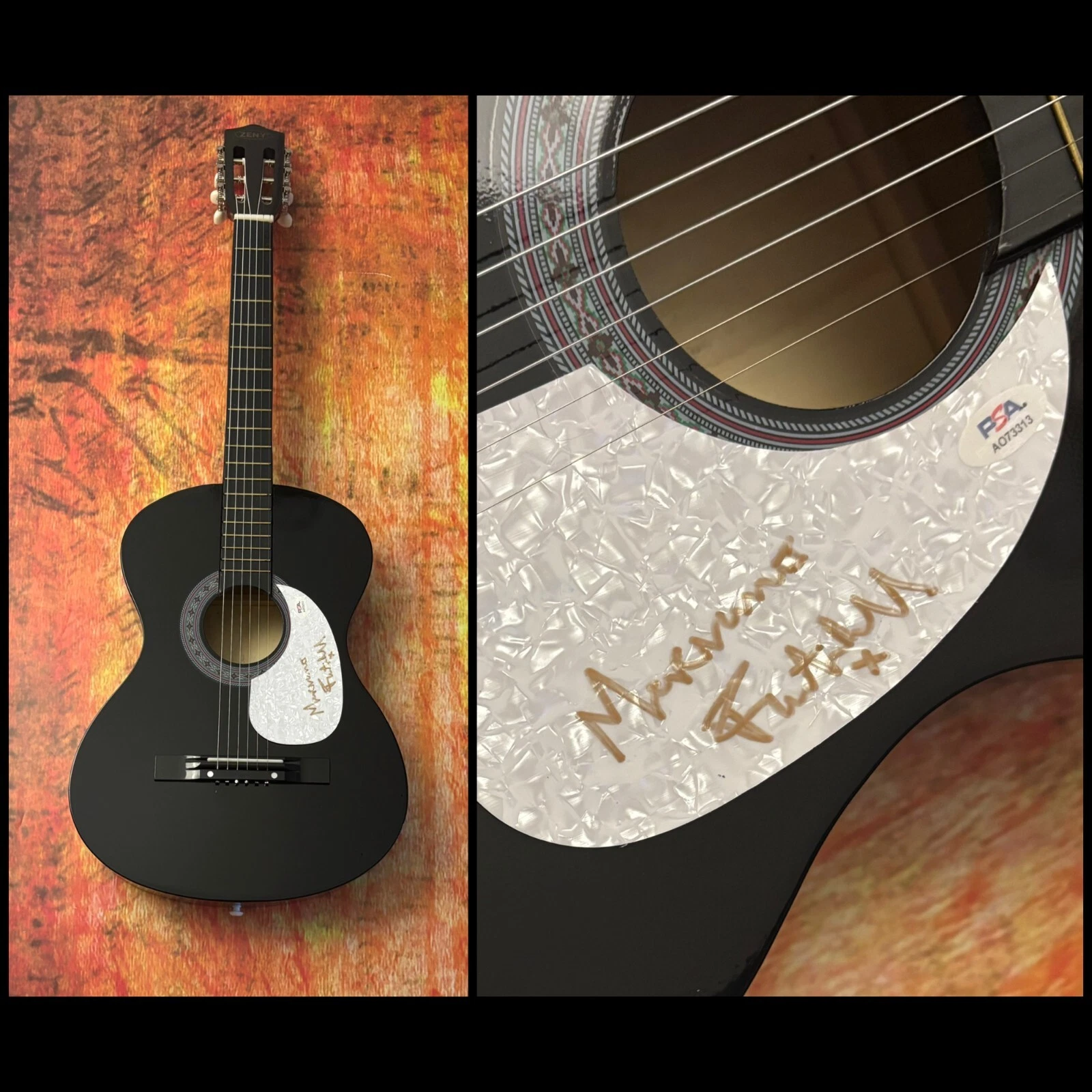 PSA As Tears Go By Star  * MARIANNE FAITHFUL *  Signed Acoustic Guitar COA