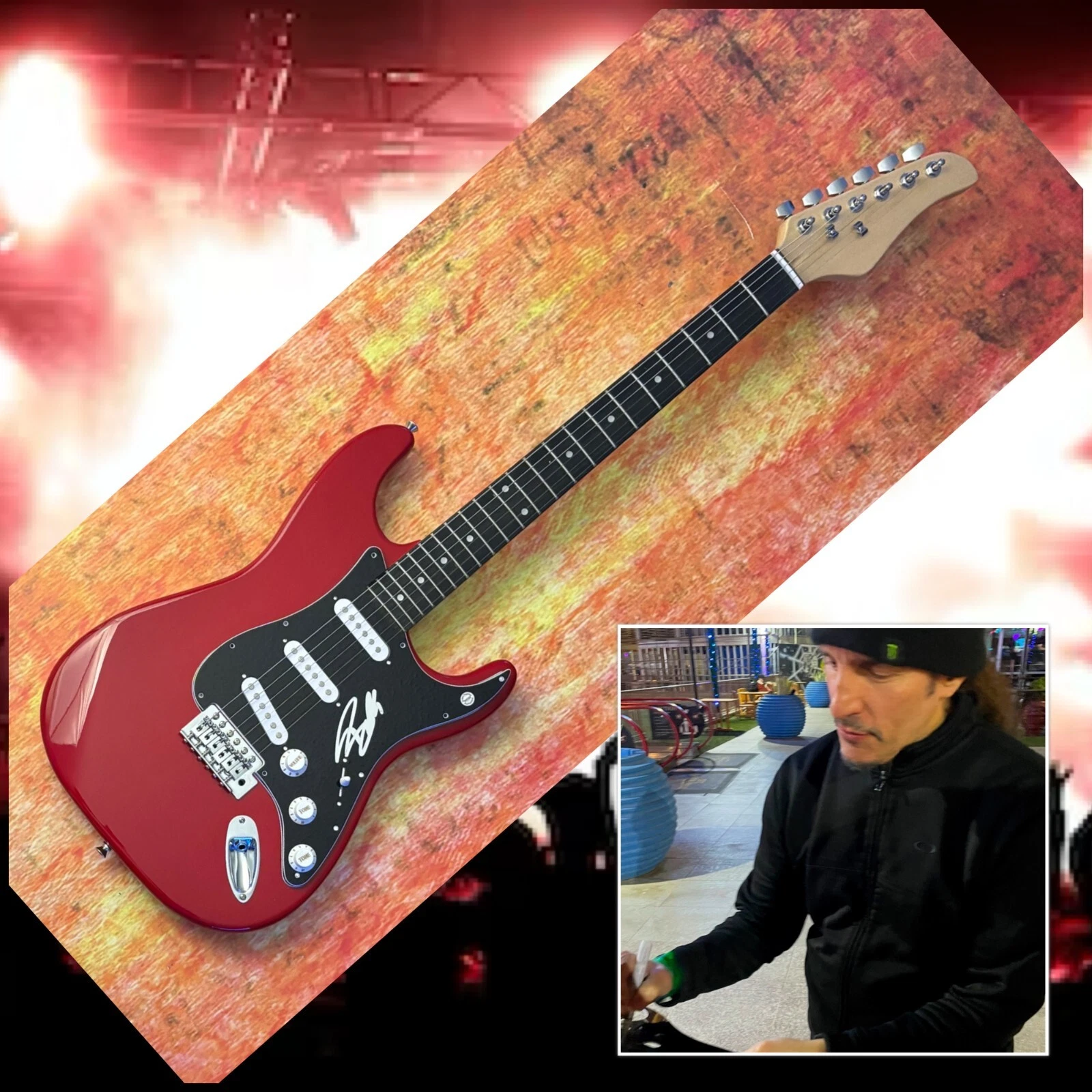 GFA Anthrax Band Bassist  * FRANK BELLO *  Signed Electric Guitar PROOF COA