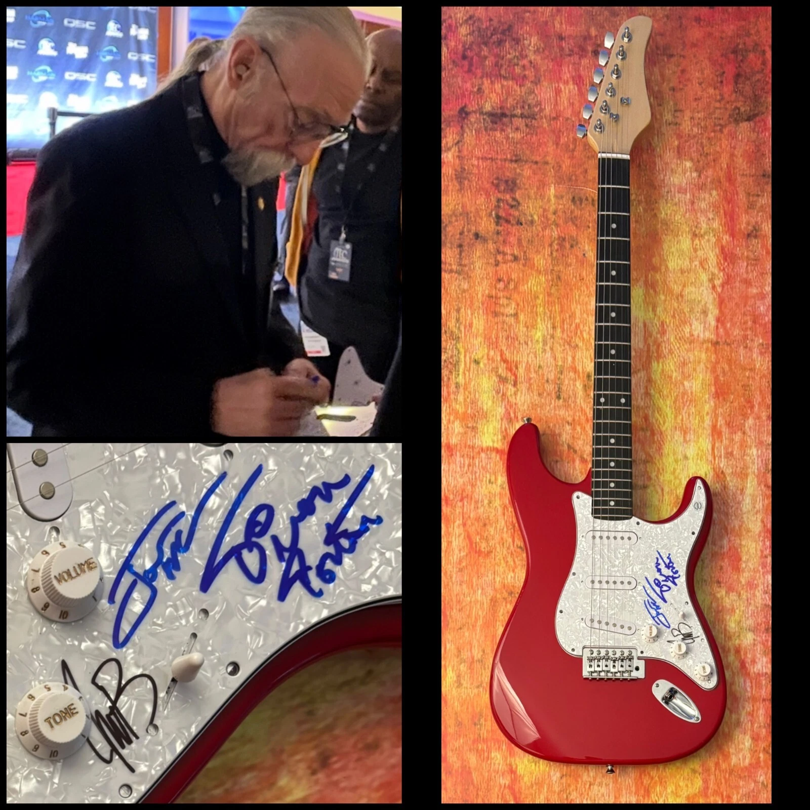 GFA Jeff Baxter x3 Band  * THE DOOBIE BROTHERS *  Signed Electric Guitar COA