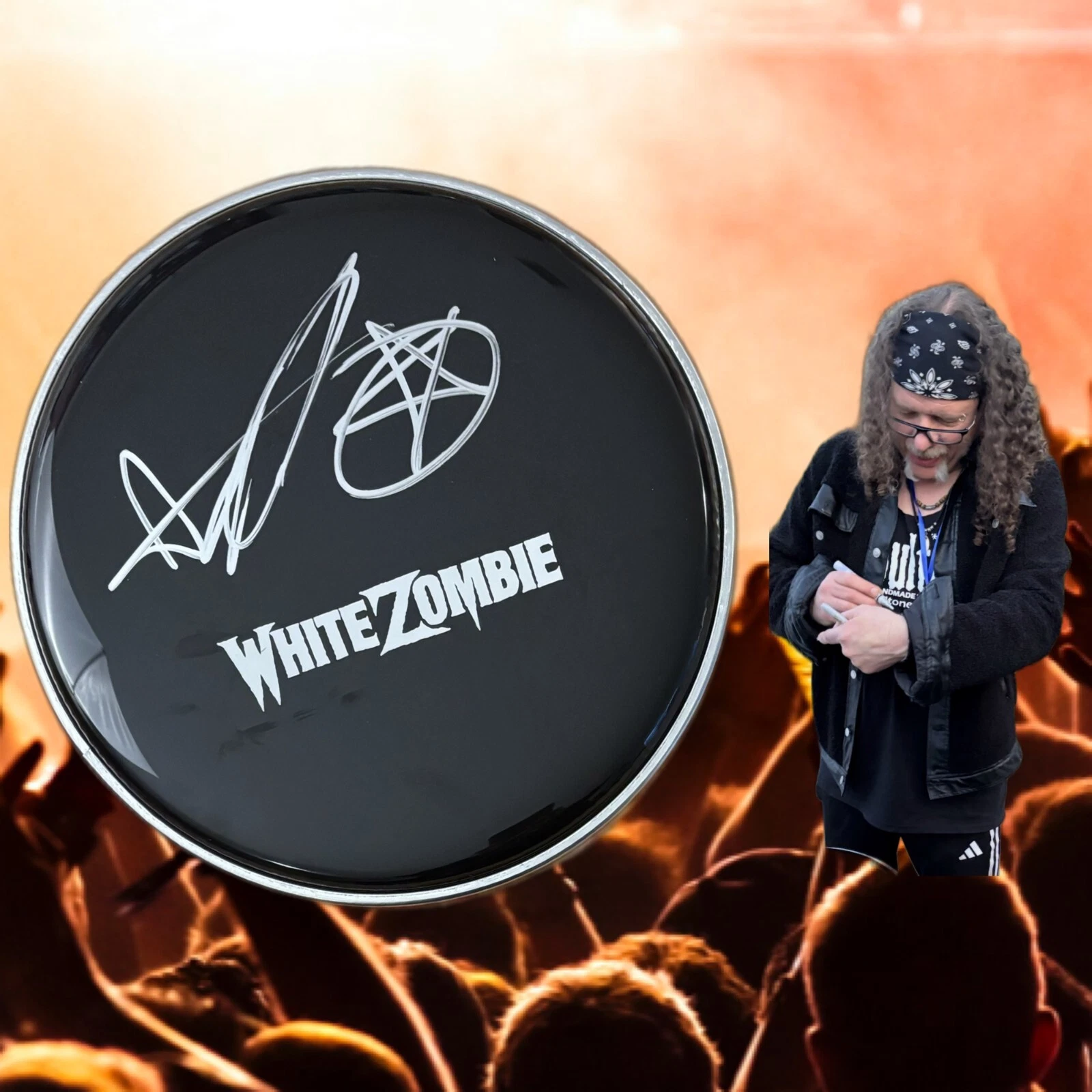 GFA White Zombie Drummer  * IVAN DE PRUME *  Signed 10