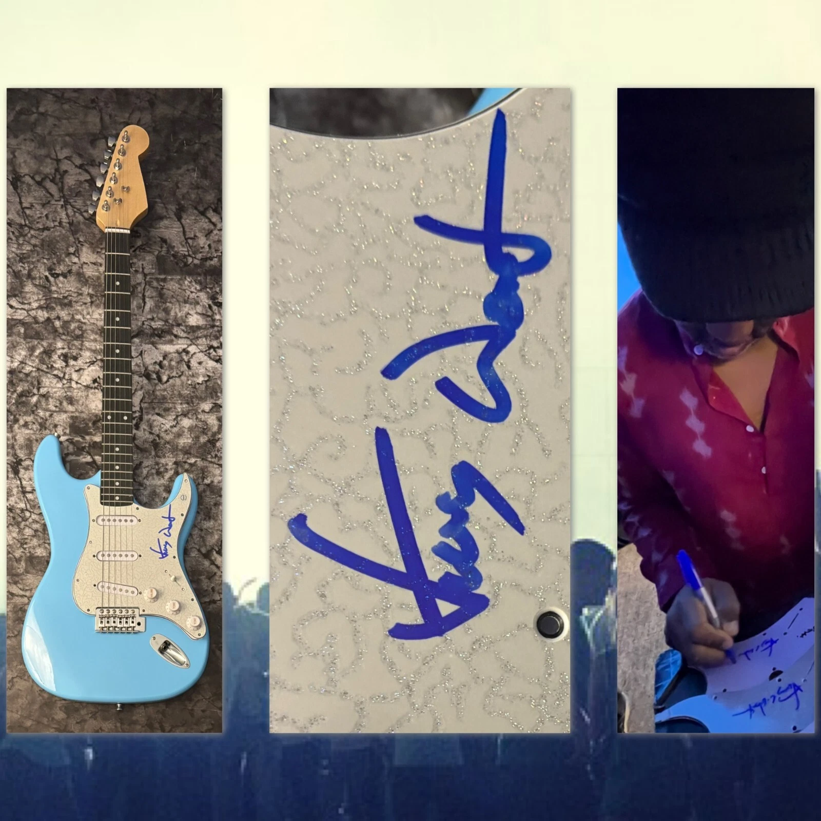 GFA Bela Fleck & Flecktones  * VICTOR WOOTEN *  Signed Electric Guitar PROOF COA