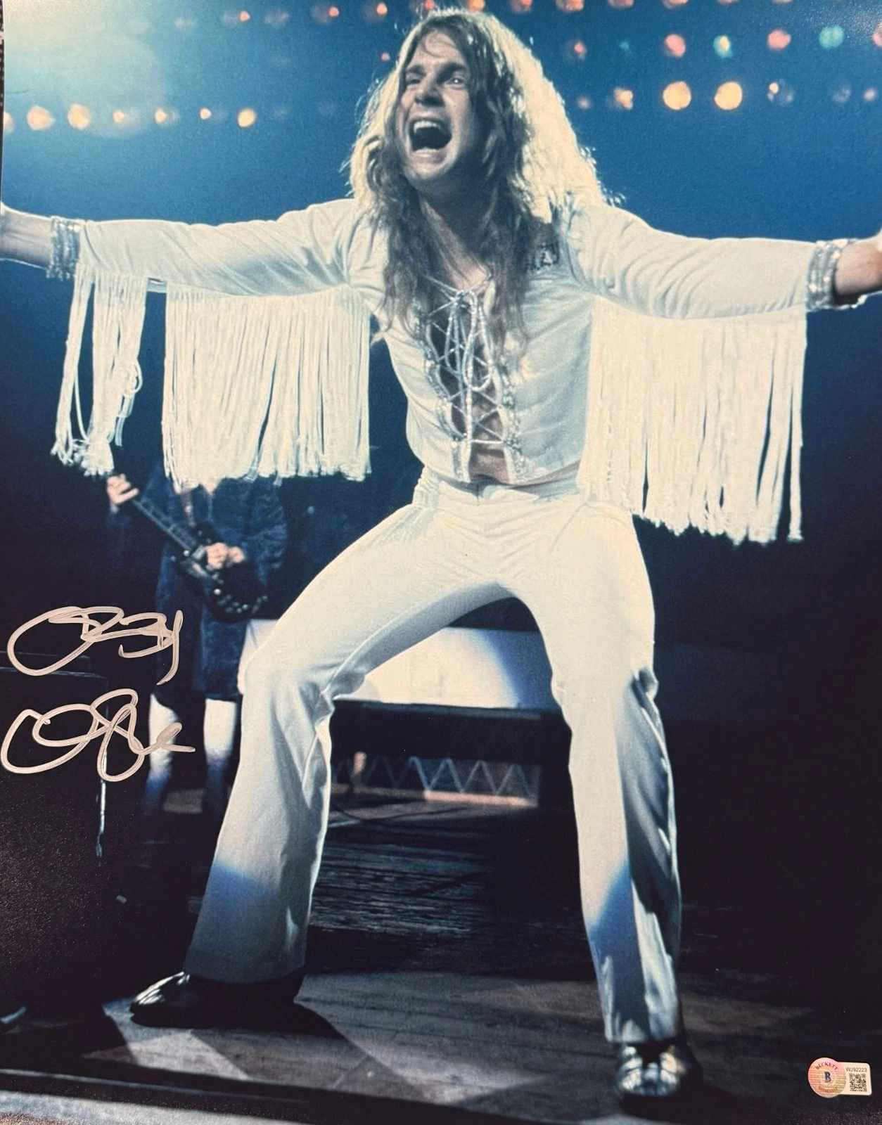 Ozzy Osbourne Signed 16x20 Photo Sabbath Authentic Autograph Beckett Witness