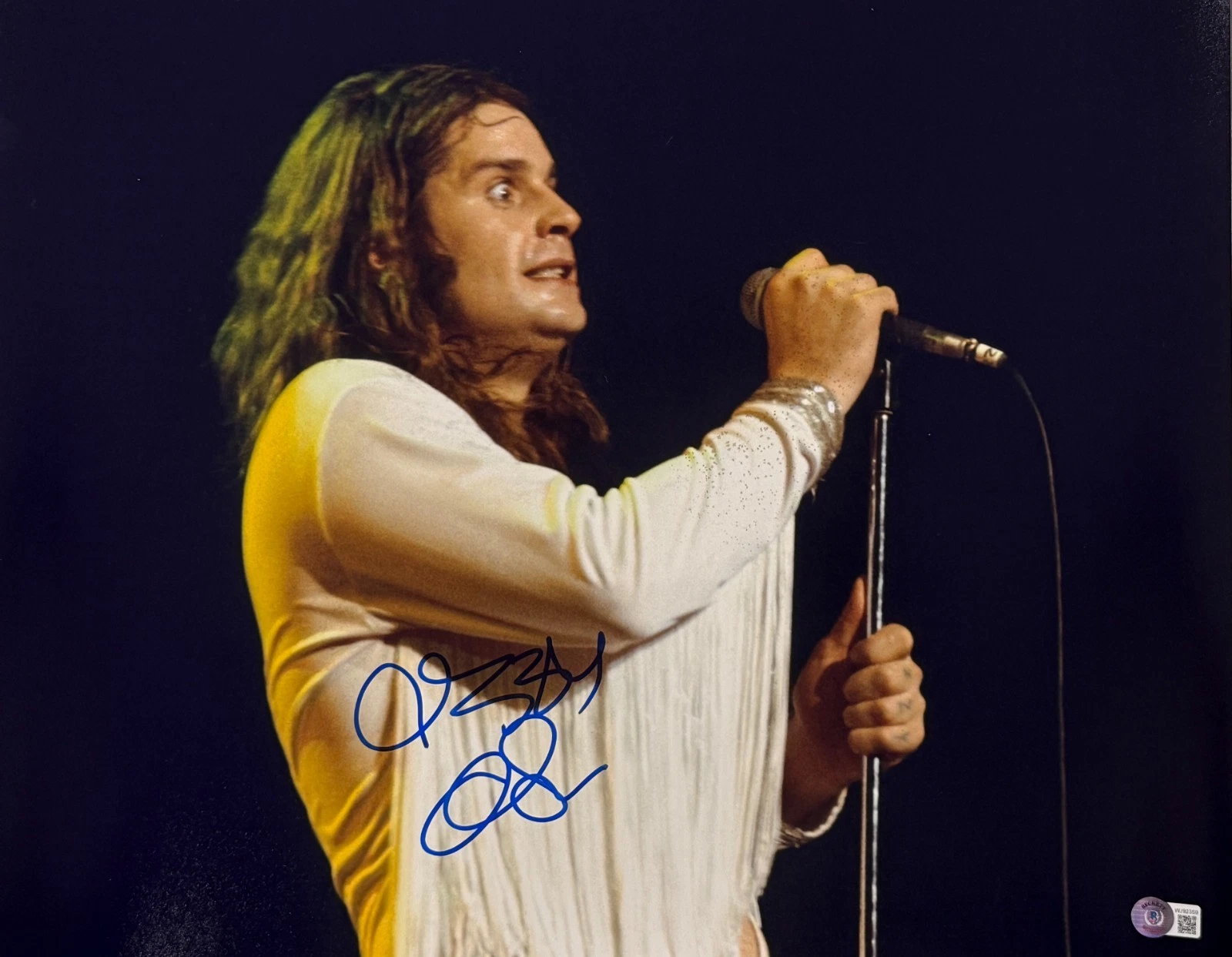 Ozzy Osbourne Signed 16x20 Photo Sabbath Authentic Autograph Beckett Witness