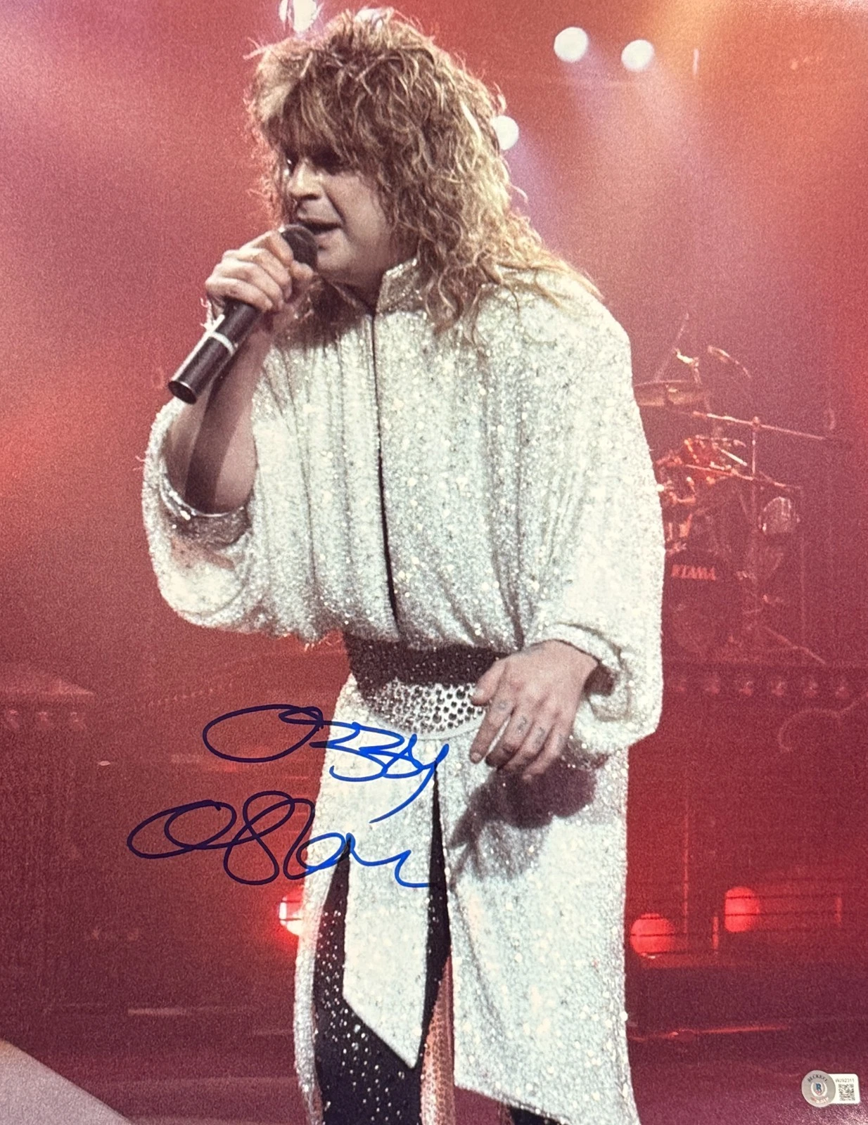 Ozzy Osbourne Signed 16x20 Photo Sabbath Authentic Autograph Beckett Witness
