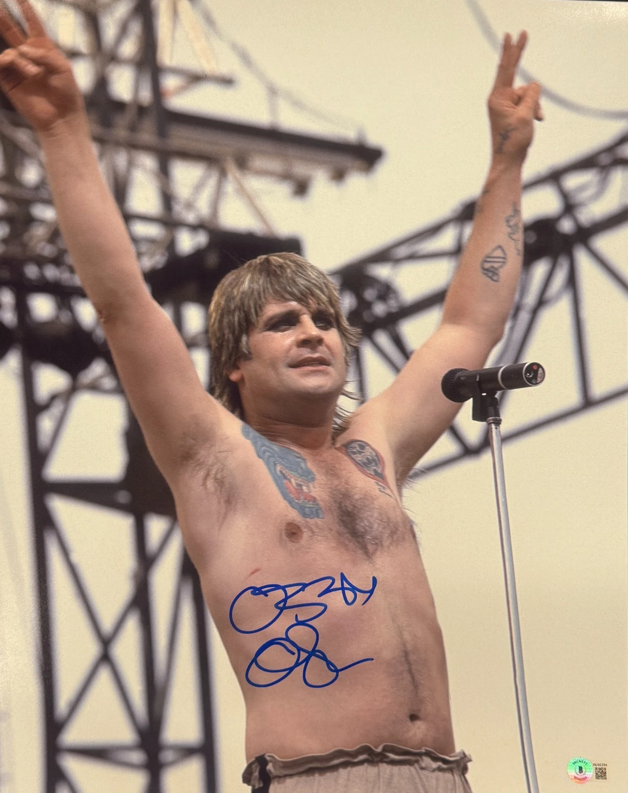 Ozzy Osbourne Signed 16x20 Photo Sabbath Authentic Autograph Beckett Witness