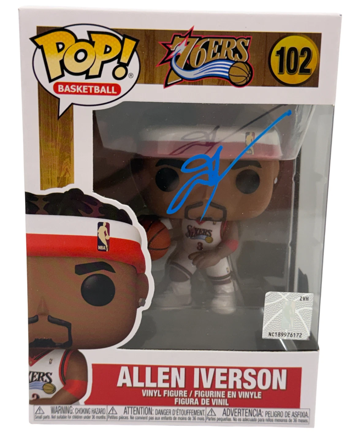 Allen Iverson Signed Funko 102 Philadelphia 76ers Authentic Autograph Beckett