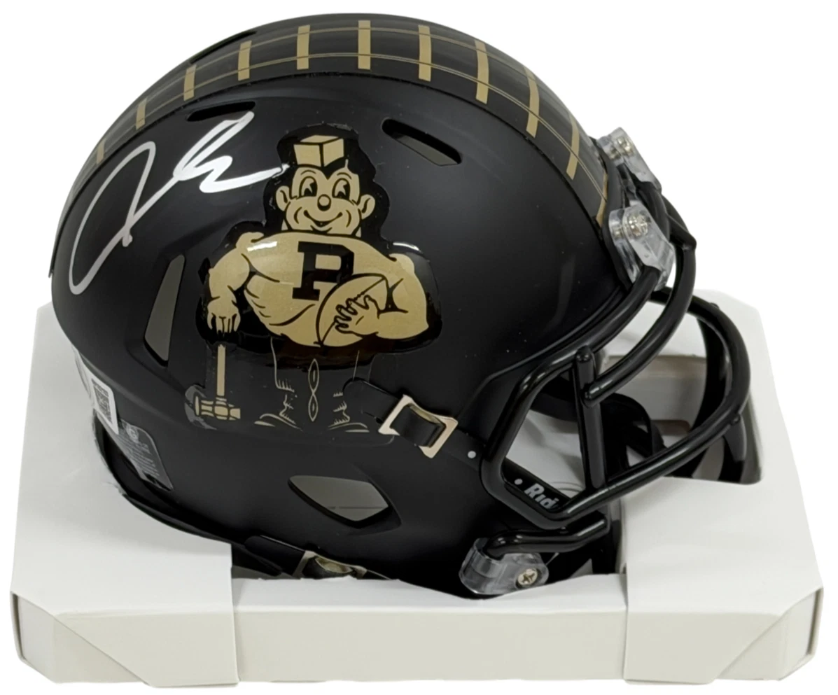 Aidan O'Connell Signed Purdue Boilermaker NCAA Mini Speed Helmet Vintage Beckett