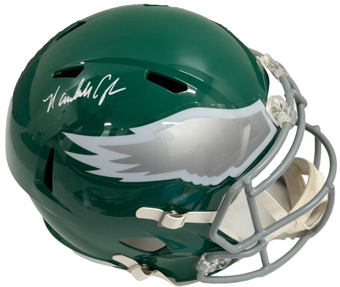 Randall Cunningham Signed Philadelphia Eagles Speed Throwback Helmet Beckett