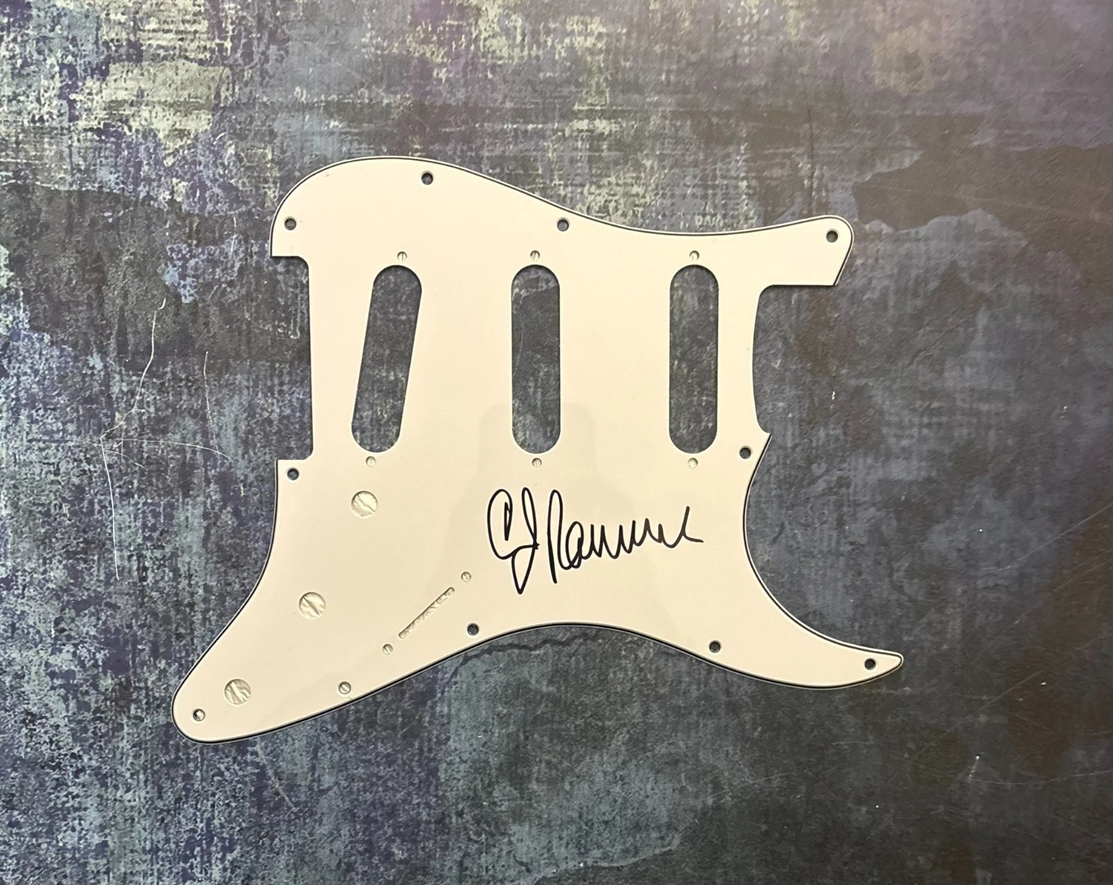 GFA The Ramones Bassist * C.J. RAMONE * Signed Electric Pickguard PROOF AD1 COA