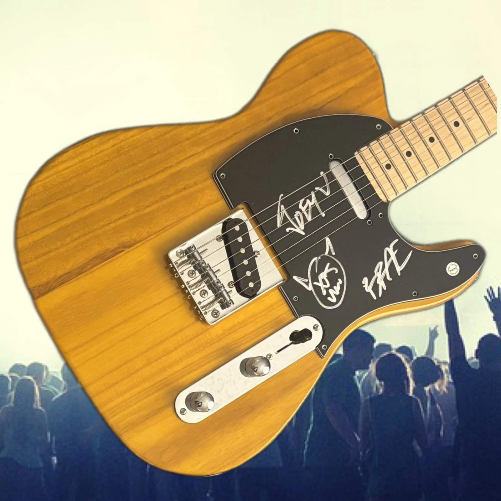 GFA  Punk Tactics x2 Duo  * JOEY VALENCE & BRAE *  Signed Electric Guitar COA