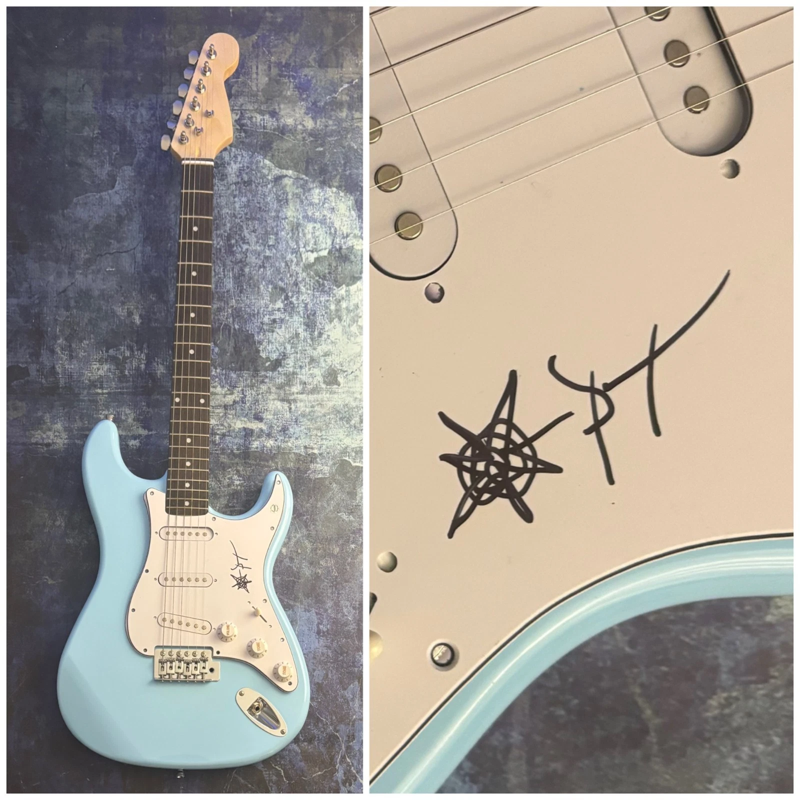 GFA  The Cure Guitarist  * PEARL THOMPSON *  Signed Electric Guitar PROOF COA