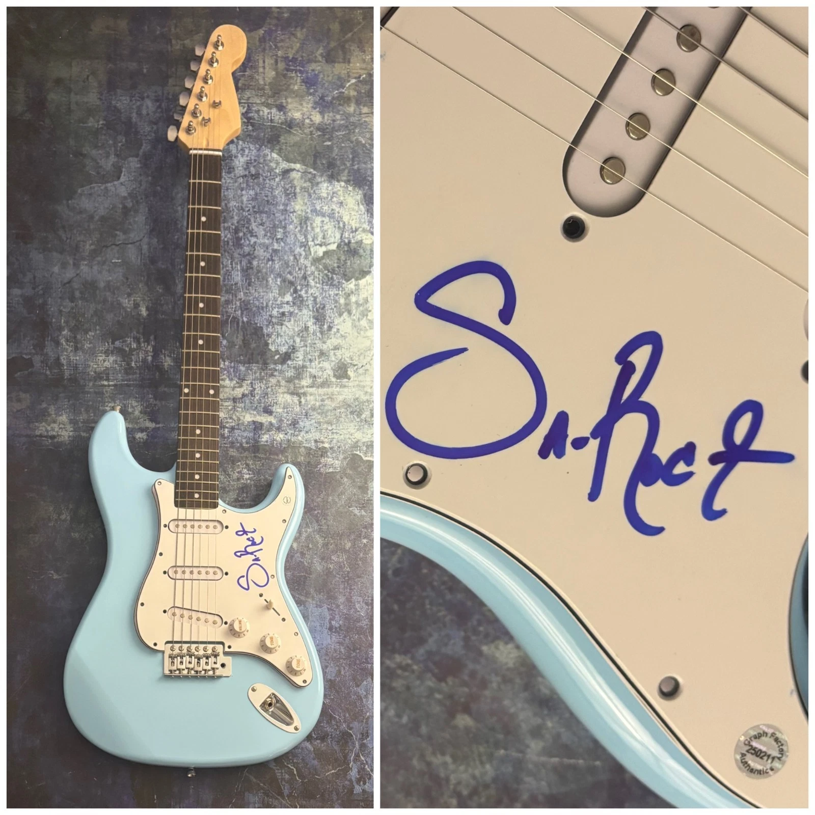 GFA  Assata Perkins Goddess Gang * SA-ROC *  Signed Electric Guitar PROOF S5 COA
