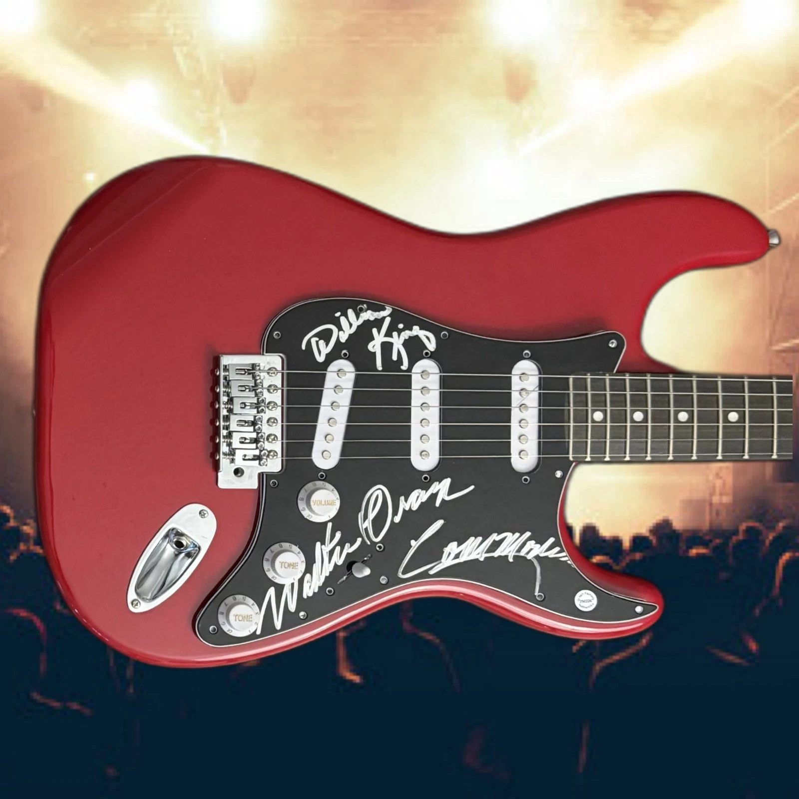 GFA William King Walter Orange  * THE COMMODORES * Signed Electric Guitar AD COA