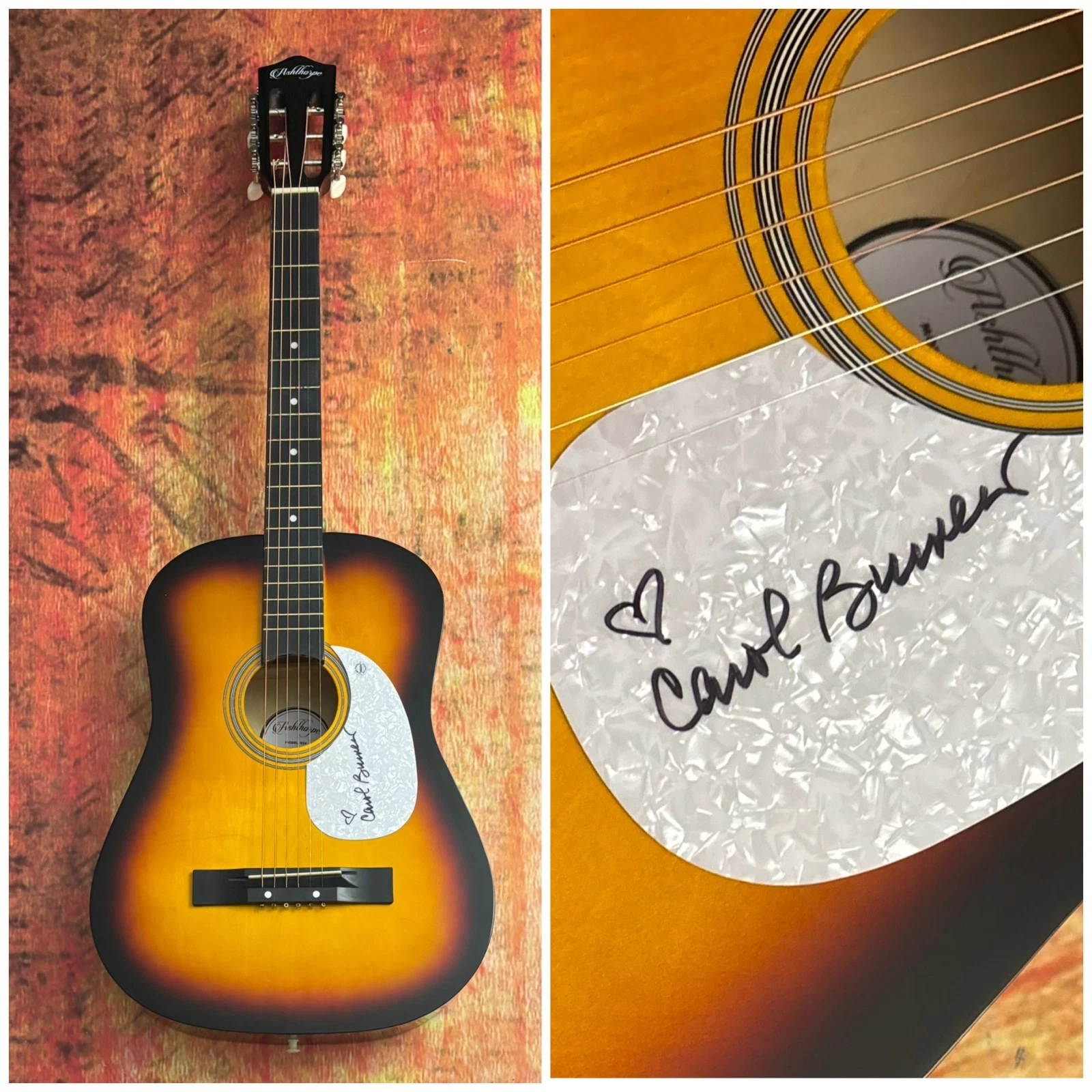 GFA Annie & Broadway Star  * CAROL BURNETT *  Signed Acoustic Guitar COA