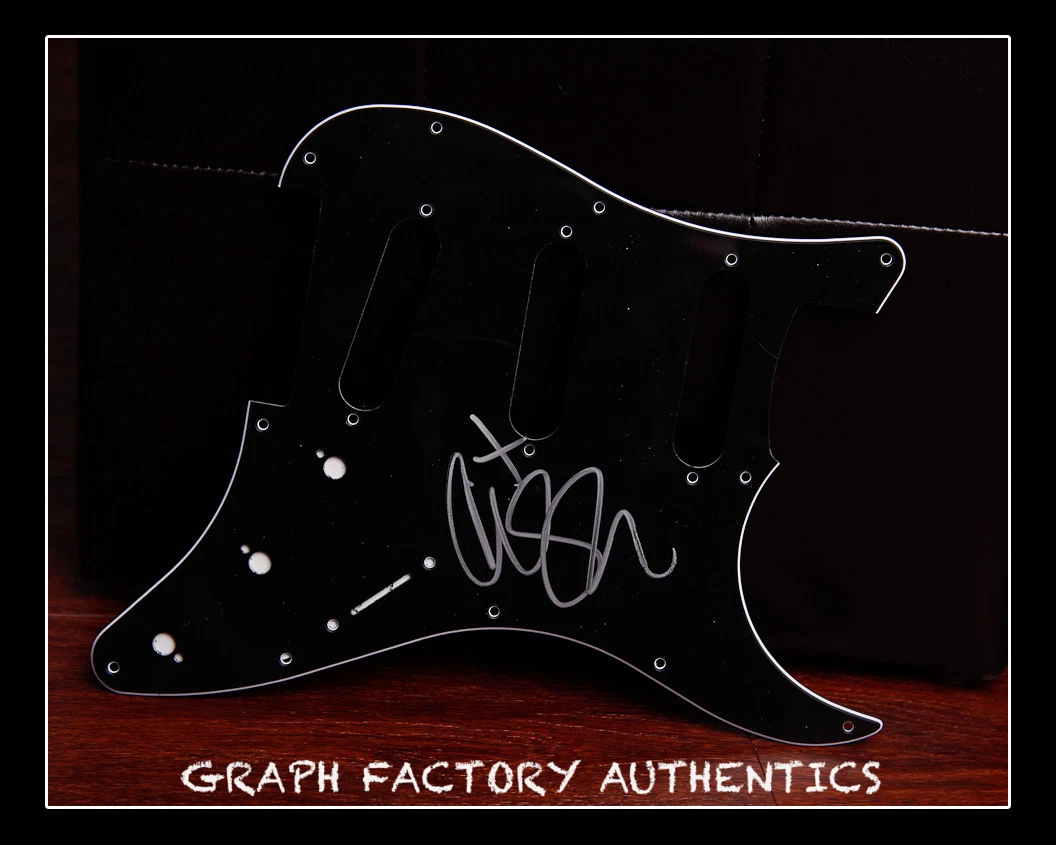**GFA Whitestarr Rock Band *CISCO ADLER* Signed Electric Pickguard MH2 COA**