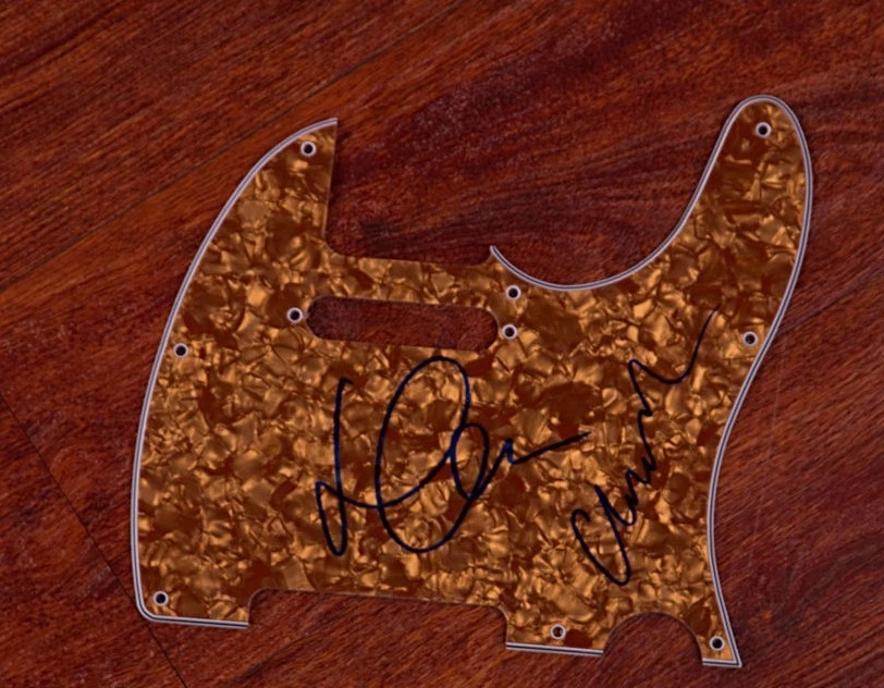 Son of John Lennon * SEAN LENNON & KEMP MUHL * Signed Electric Pickguard S1 COA
