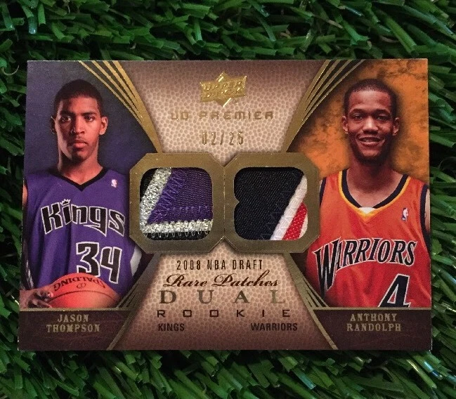 2008-09 UD Premier Rare Patches Dual 5 CLR RC THOMPSON & RANDOLPH #D /25