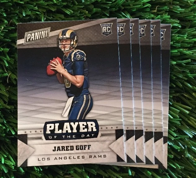 (6) 2016 PLAYER OF THE DAY JARED GOFF ROOKIE CARD LA RAMS LOT COLLECTIBLE MEMORABILIA