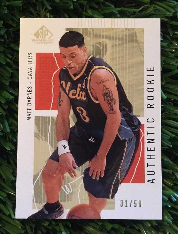 2002-03 SP Game Used Authentic Rookie Gold #129 Matt Barnes #ED /50 Cavaliers