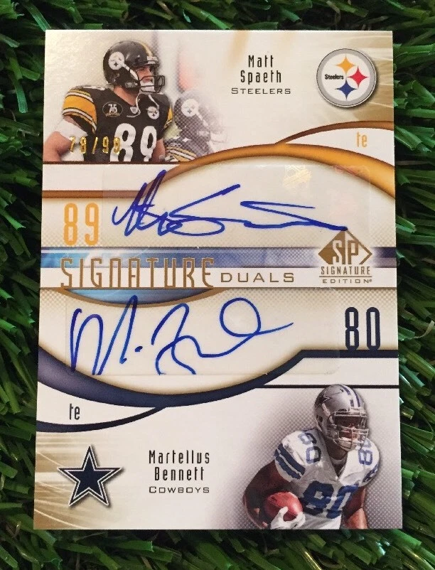 2009 SP SIGNATURE DUALS MARTELLUS BENNETT & MATT SPAETH #ED /99