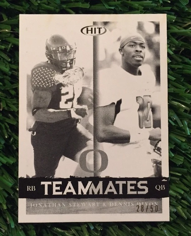 2008 SAGE HIT Black & White #58 Jonathan Stewart/Dennis Dixon #ED /50 SSP