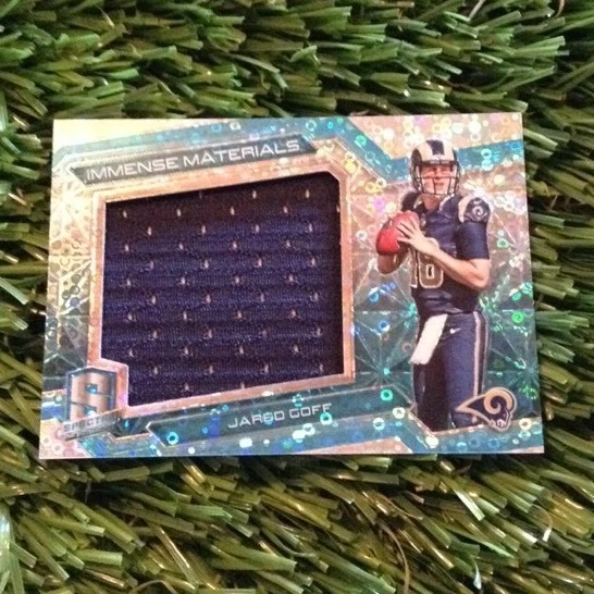 2016 PANINI SPECTRA Blue Immense Materials JARED GOFF #ED /99 Rams