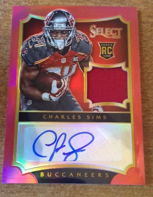 2014 Panini Select Red Prizm #222 Charles Sims /30 Tampa Bay Buccaneers Card 0d8
