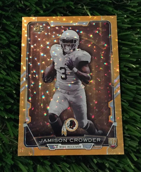 2015 BOWMAN PAPER JAMISON CROWDER ORANGE ROOKIE #'D /50 REDSKINS