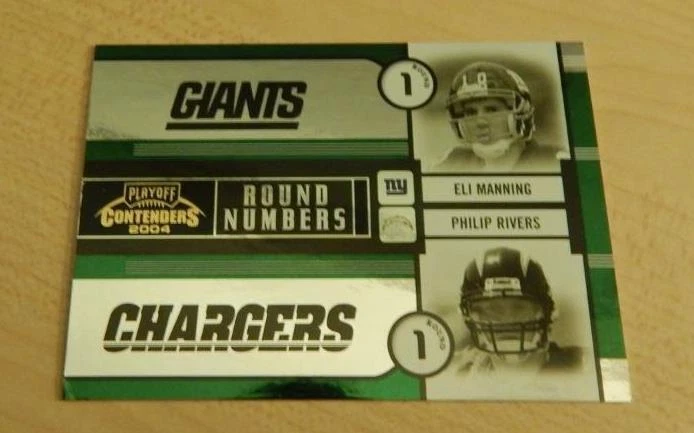 2004 PLAYOFF CONTENDERS ROUND NUMBER PHILIP RIVERS & ELI MANNING RC #ED /750