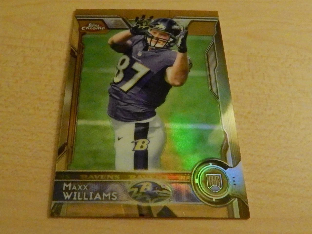 2015 TOPPS CHROME MAXX WILLIAMS GOLD REFRACTOR #ED /50 RC RAVENS