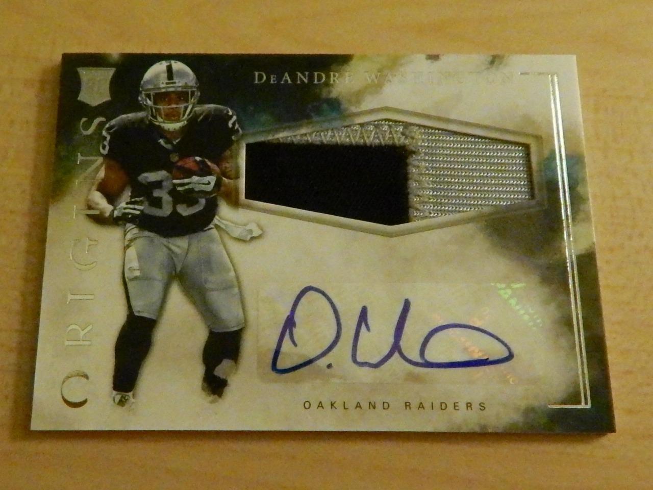 2016 PANINI ORIGINS DEANDRE WASHINGTON 2 CLR PATCH AUTO RC RAIDERS